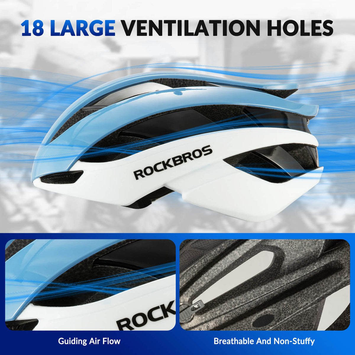 fahrradhelm blau herren ROCKBROS Fahrradhelm Rennradhelm Verstellbarer Belüftung Damen/Herren – ROCKBROS-DE