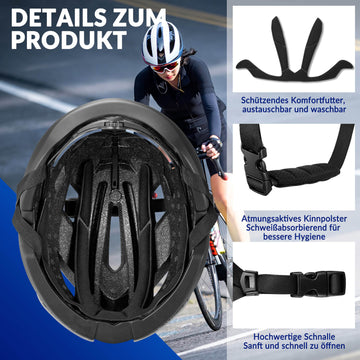 ROCKBROS Fahrradhelm Rennradhelm Verstellbarer Belüftung Damen/Herren –  ROCKBROS-DE