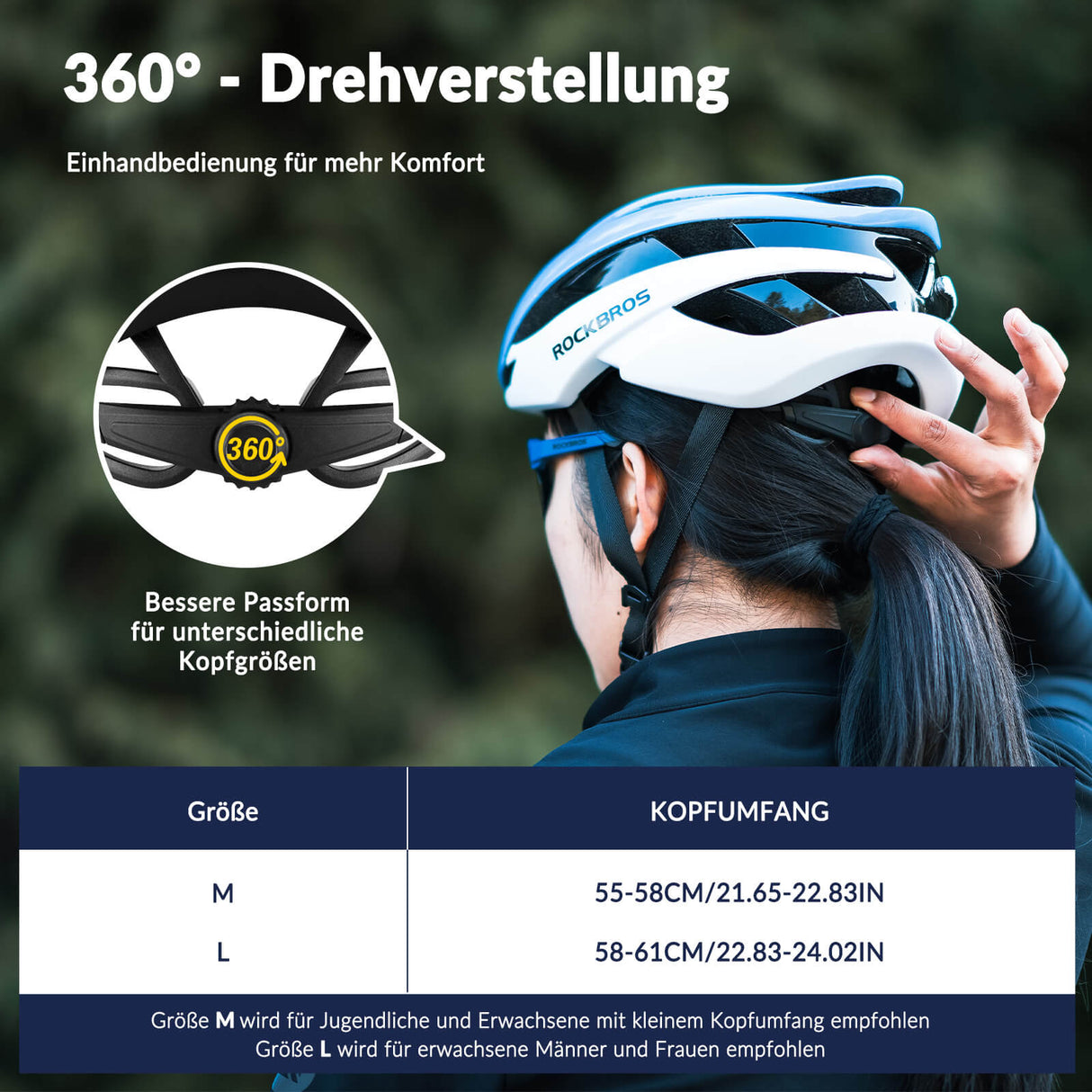 ROCKBROS Fahrradhelm Rennradhelm Verstellbarer Belüftung Damen/Herren