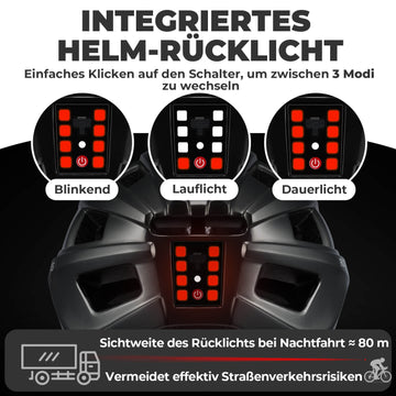 ROCKBROS Fahrradhelm mit Visier Rücklicht Rennradhelm 55-61cm Unsiex – ROCKBROS-DE