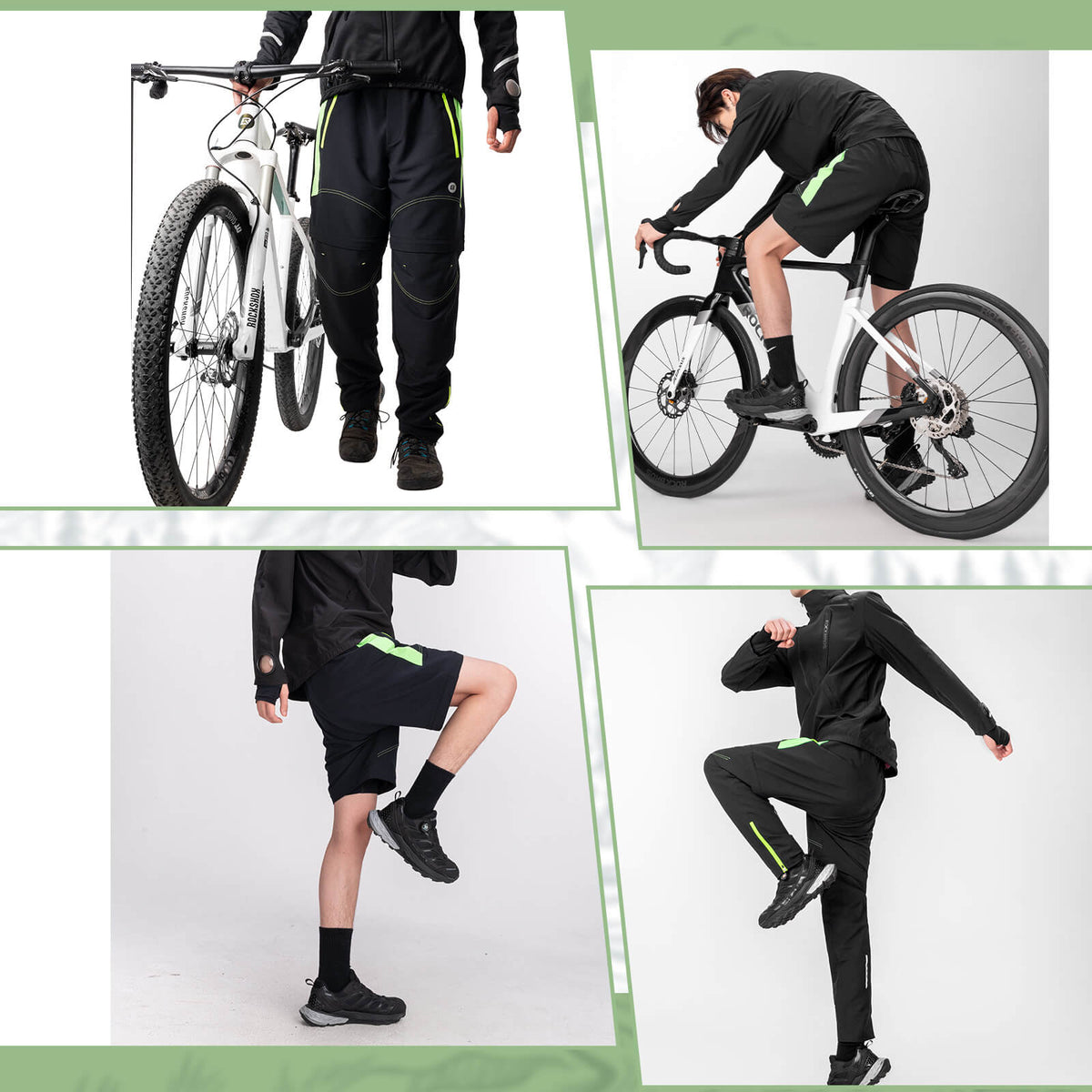 ROCKBROS Fahrradhose Herren Gepolsterte Radhose Atmungsaktiv Abnehmbar – ROCKBROS-DE