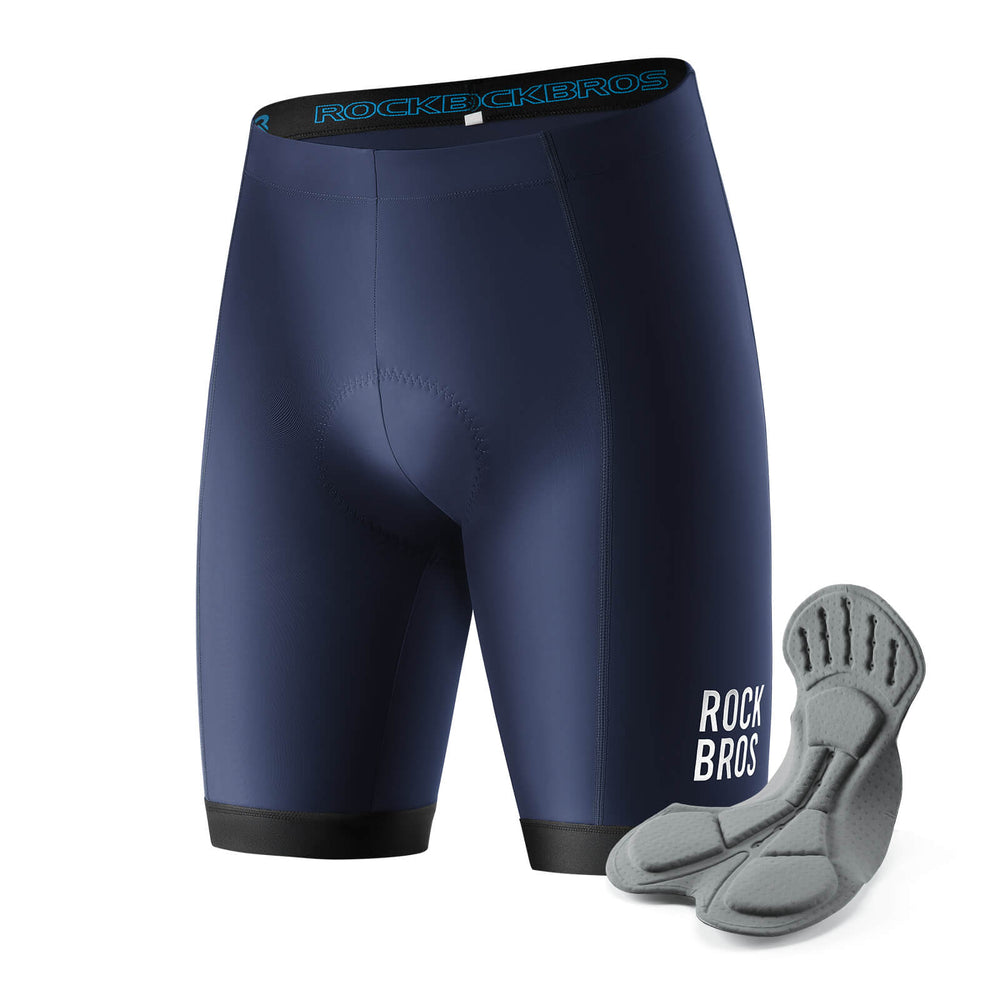 ROCKBROS Fahrradhose mit Sitzpolster Radlerhose Atmungsaktiv Leicht MTB Renrrad-Blau