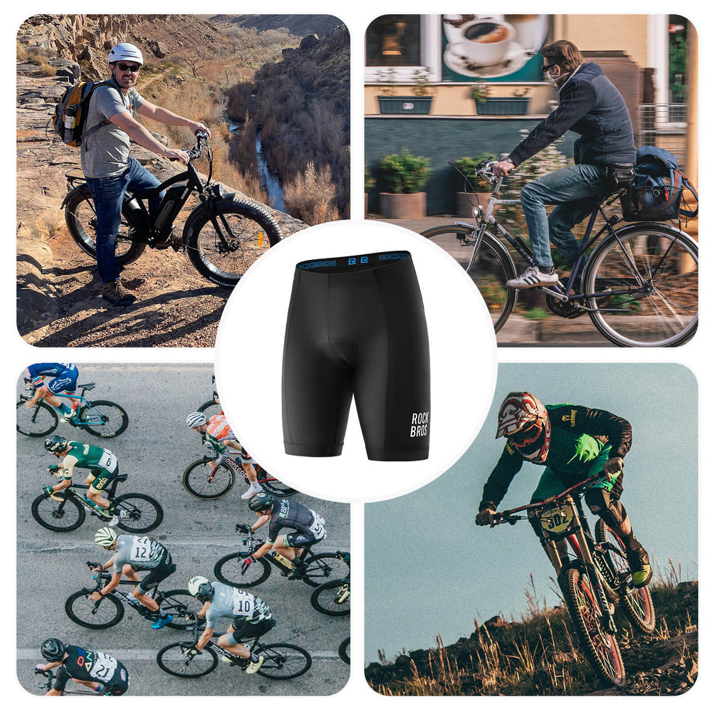ROCKBROS Fahrradhose mit Sitzpolster Radlerhose Atmungsaktiv Leicht MTB Renrrad