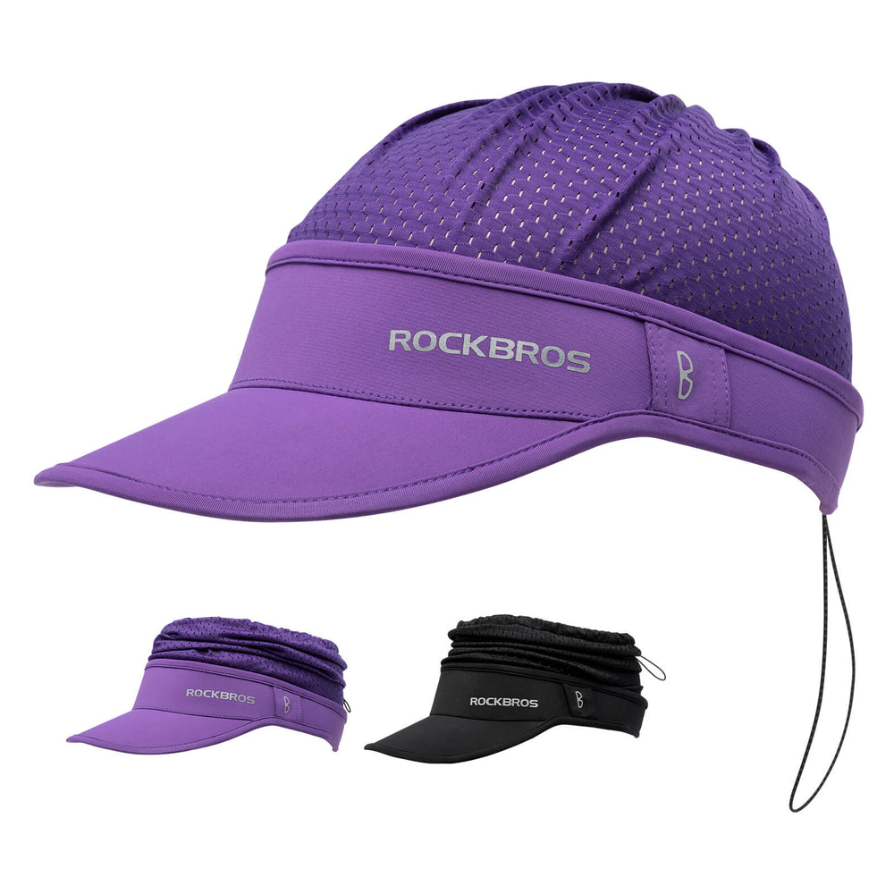 ROCKBROS Fahrradkappe Atmungsaktive Mütze UV-Schutz Sommer Unisex für Outdoor Sports Radfahren Laufen-Violett