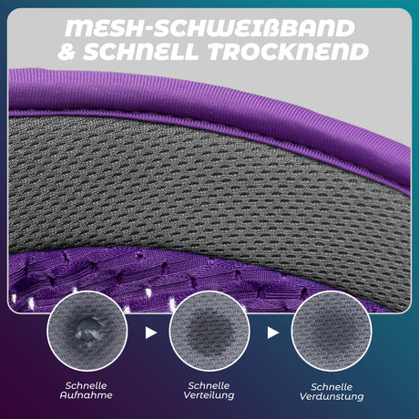 ROCKBROS Fahrradkappe Atmungsaktive Mütze UV-Schutz Sommer Unisex für Outdoor Sports Radfahren Laufen-Violett