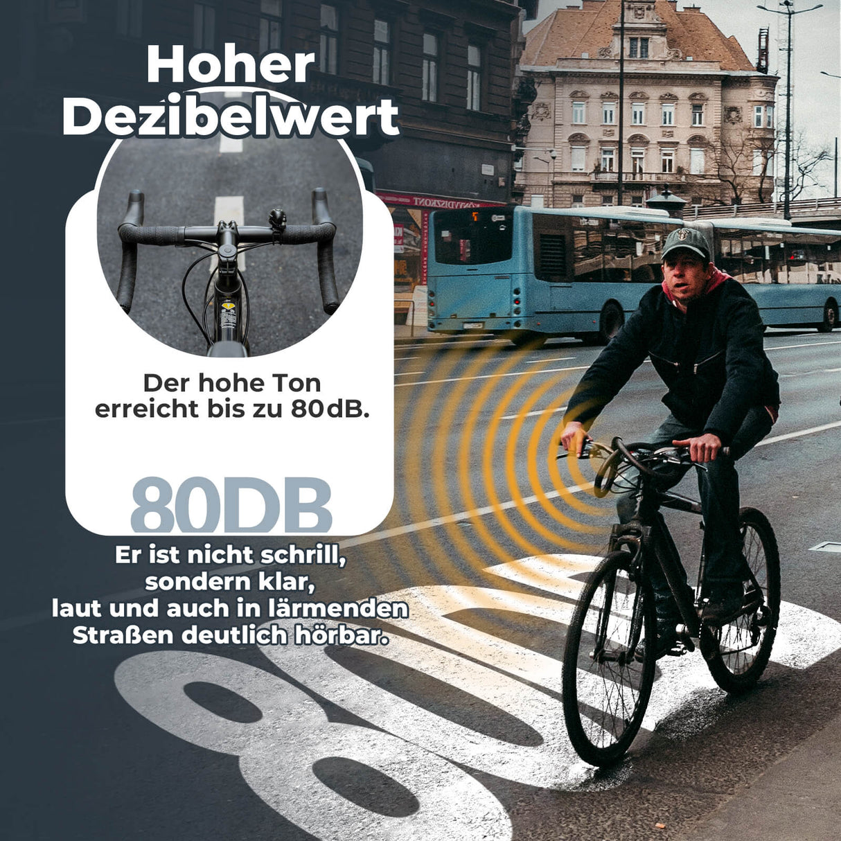 ROCKBROS Fahrradklingel 360-Grad-Drehung für 22-34mm Lenker Mini Klingel