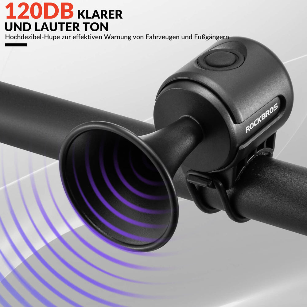 Fahrradklingel Elektrisch 120dB Ton IPX4 Wasserschutz Kinder/Erwachsene - ROCKBROS-EU