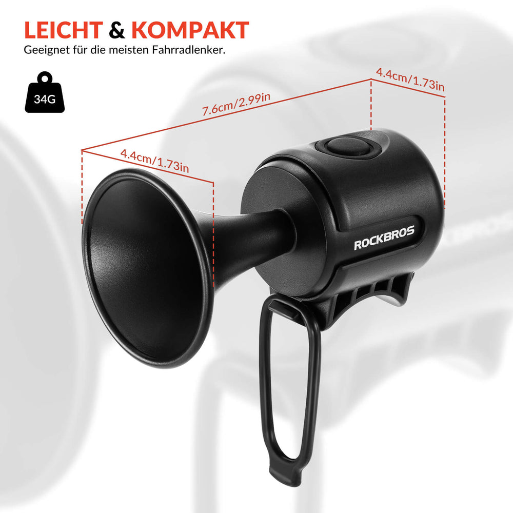 Fahrradklingel Elektrisch 120dB Ton IPX4 Wasserschutz Kinder/Erwachsene - ROCKBROS-EU