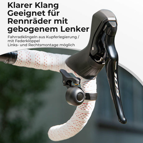 ROCKBROS Fahrradklingel Fahrradglocke für 21-23 mm Wasserdicht Langlebig