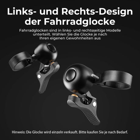 ROCKBROS Fahrradklingel Fahrradglocke für 21-23 mm Wasserdicht Langlebig