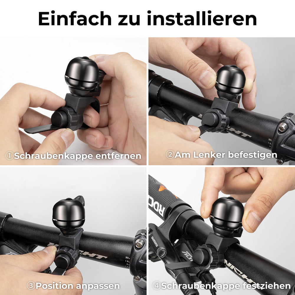 ROCKBROS Fahrradklingel Klassisch Fahrradglocke Laut Klingel für 20–31 mm