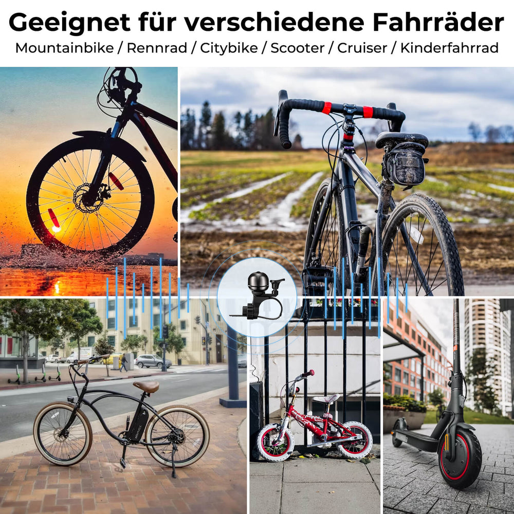 ROCKBROS Fahrradklingel Klassisch Fahrradglocke Laut Klingel für 20–31 mm