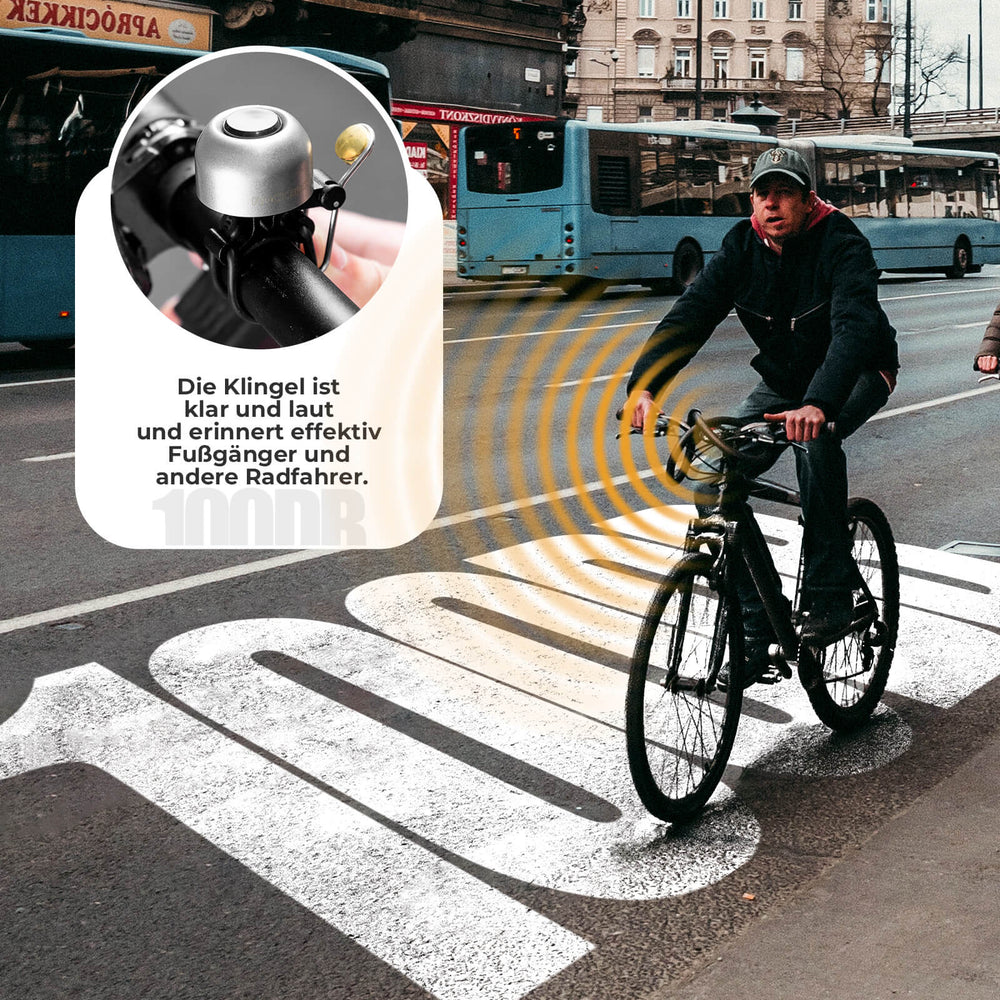 ROCKBROS Fahrradklingel Klassisch Retro Fahrradglocke Laut Klingel für 22-34mm