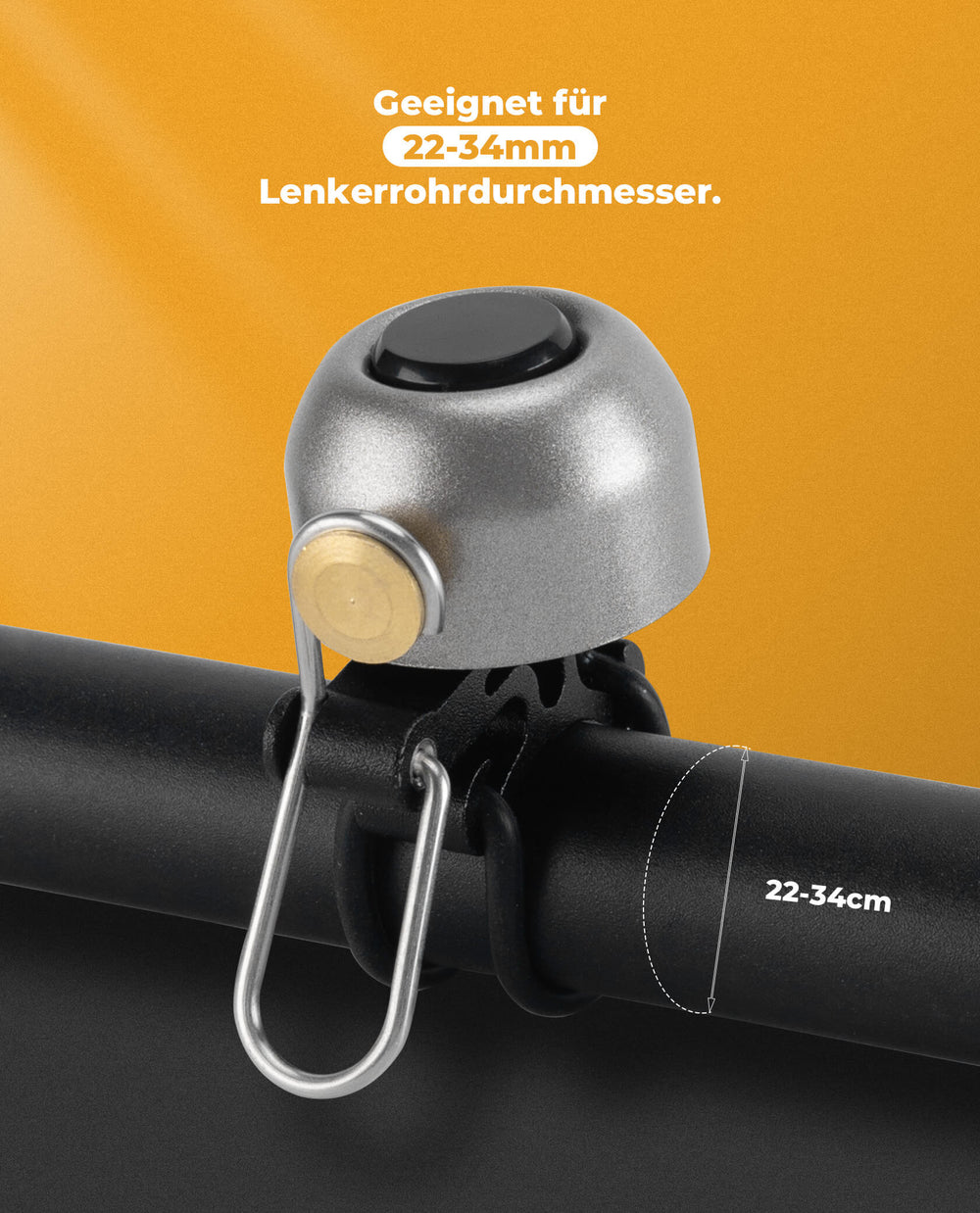 ROCKBROS Fahrradklingel Klassisch Retro Fahrradglocke Laut Klingel für 22-34mm