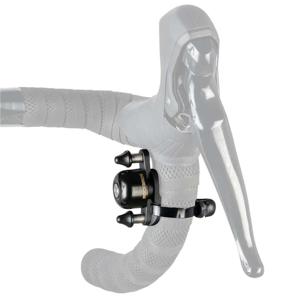 ROCKBROS Fahrradklingel mit Doppel-Klopfer 180° drehbar für Rennräder MTB Falträder-Schwarz