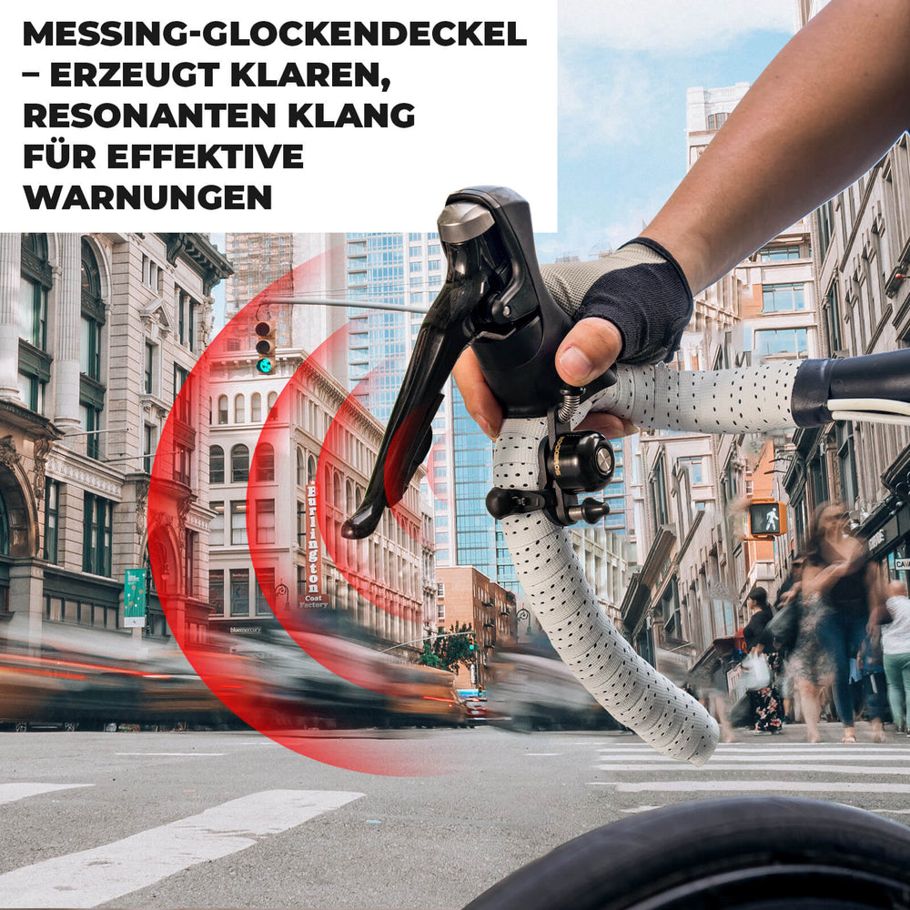 ROCKBROS Fahrradklingel mit Doppel-Klopfer 180° drehbar für Rennräder MTB Falträder