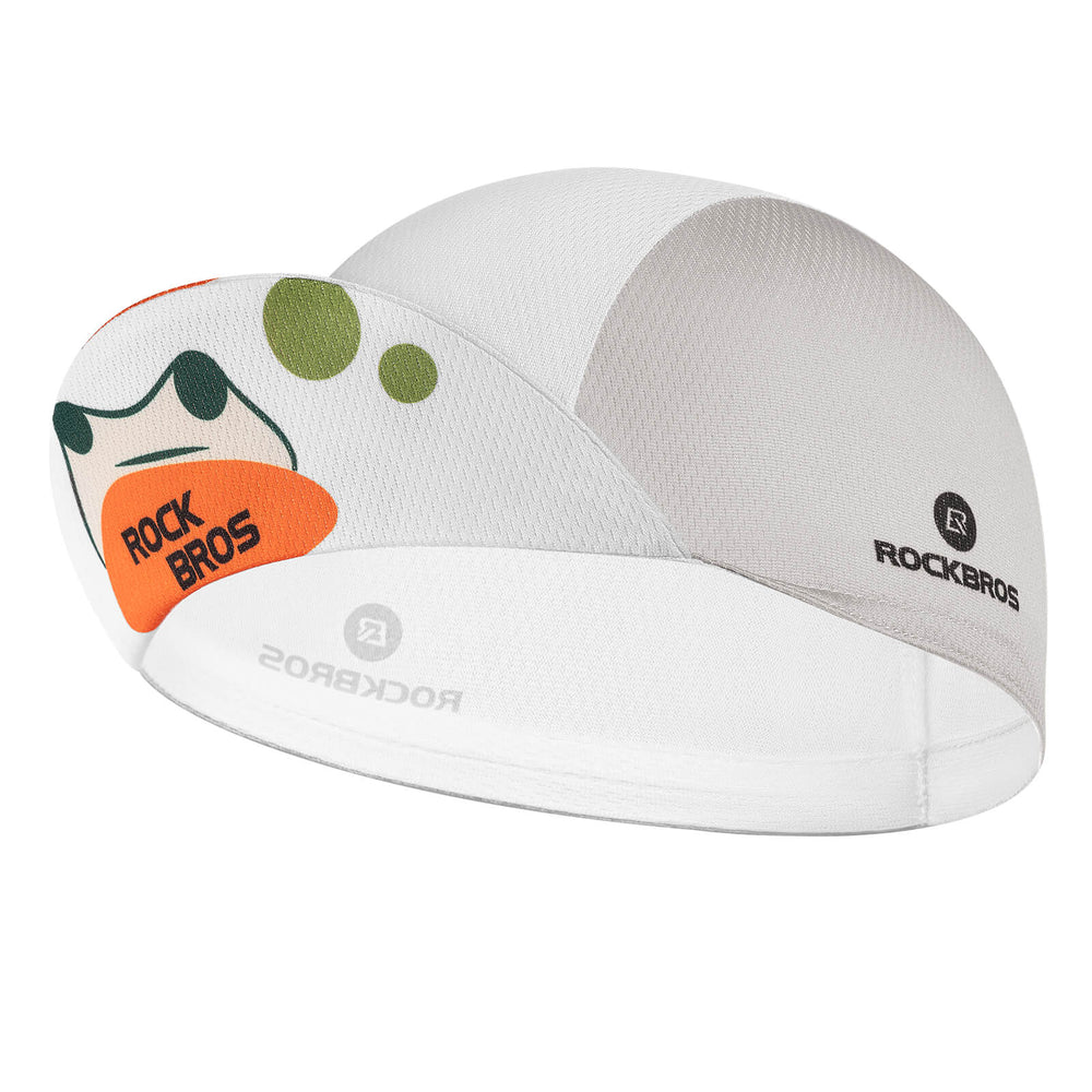 ROCKBROS Fahrradmütze Leichte Schweißabsorbierend Fahrradkappe unter dem Helm - Weiß