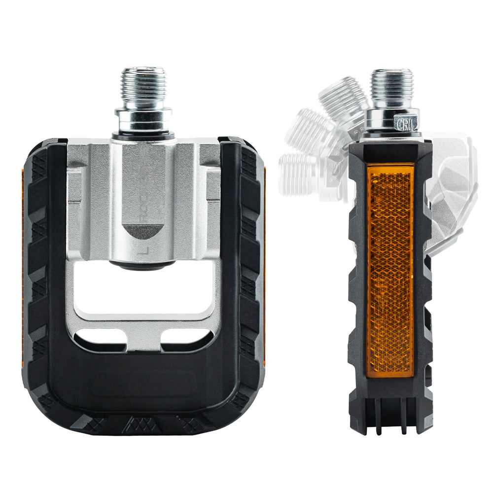 ROCKBROS Fahrradpedale Faltbar Klapppedale 916 mit Anti-Rutsch Oberfläche &amp; Reflektoren