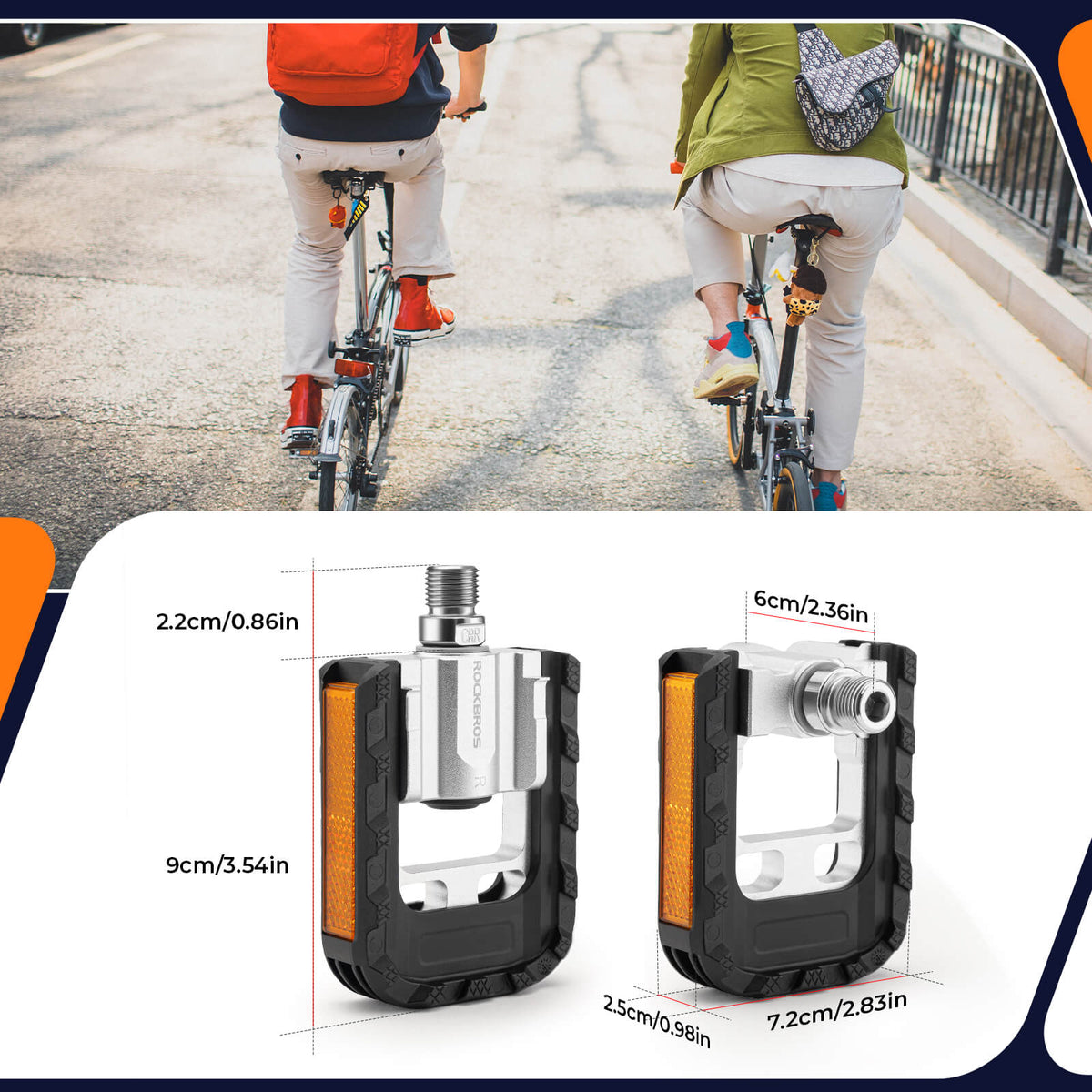 Fahrradpedale Faltbar Klapppedale 9/16