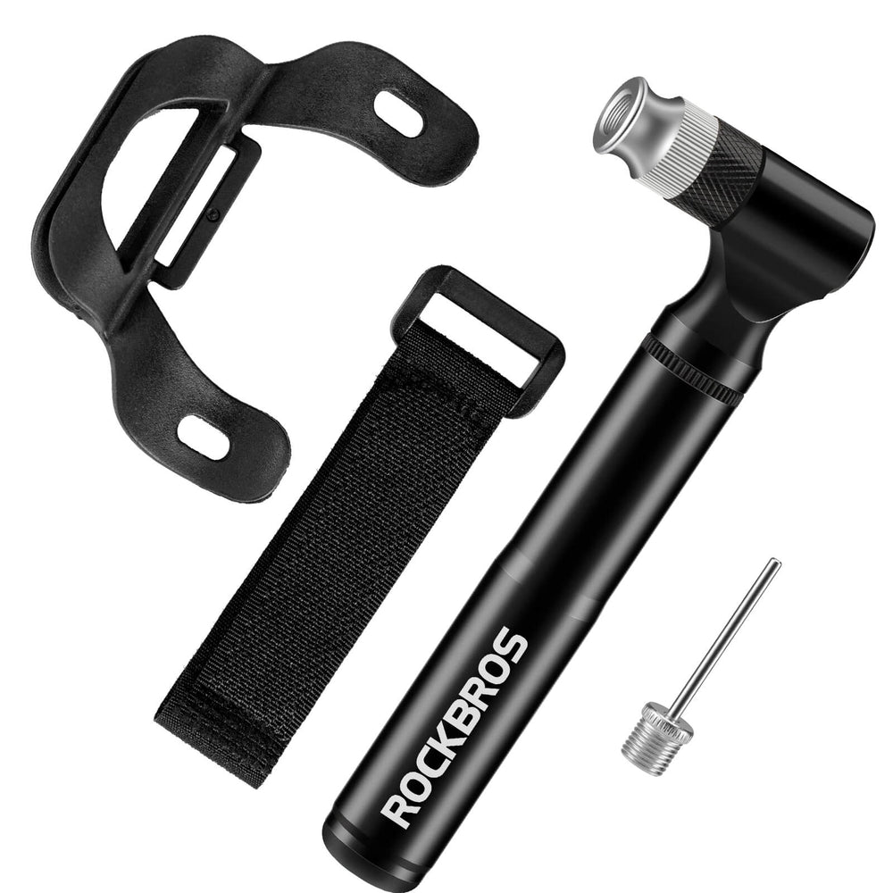 ROCKBROS Fahrradpumpe 130PSI Tragbar mit Halterung Presta & Schrader Ventile