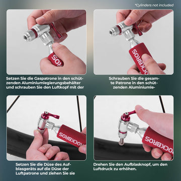 fahrradpumpe schraderventil ROCKBROS Fahrradpumpe CO2 Inflator Fahrrad Minipumpe Presta & Schrader –  ROCKBROS-DE