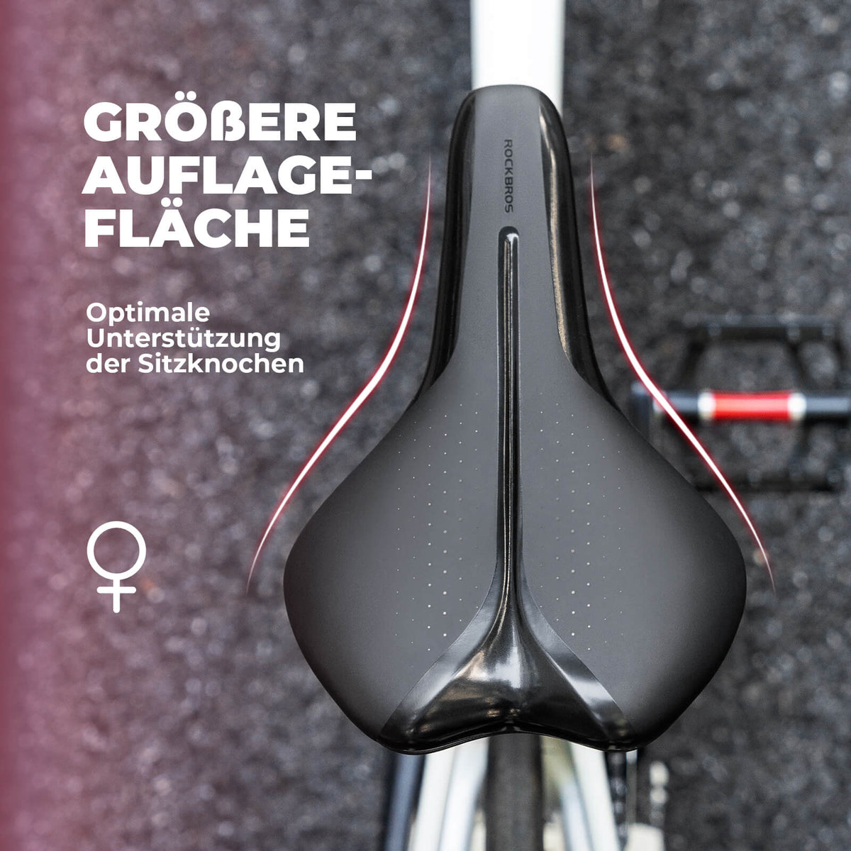 fahrradsattel sitzbeinhöcker ROCKBROS Fahrradsattel Ergonomisch Wasserdicht Atmungsaktiv Damen – ROCKBROS-DE