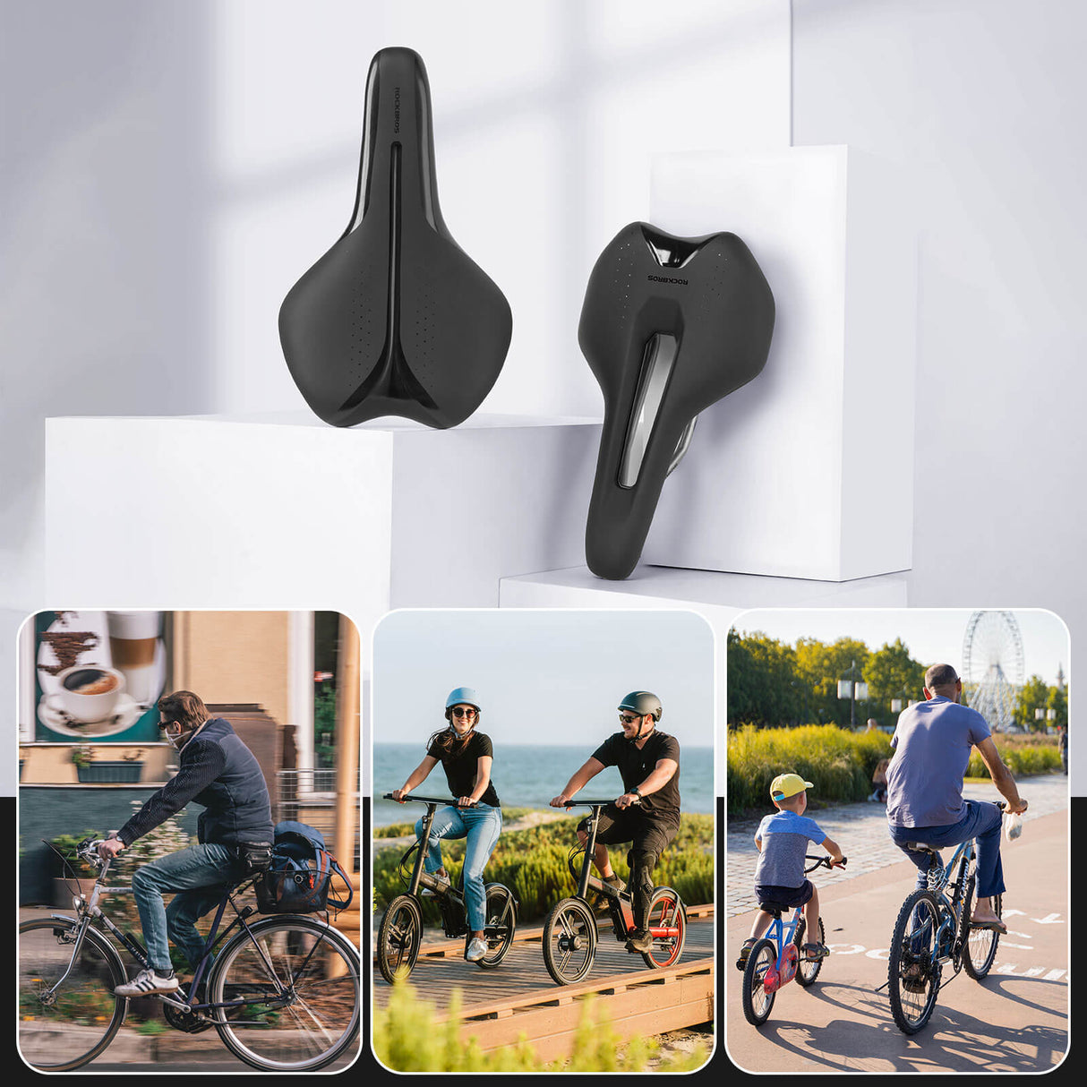 ROCKBROS Fahrradsattel Ergonomisch Wasserdicht Atmungsaktiv Herren
