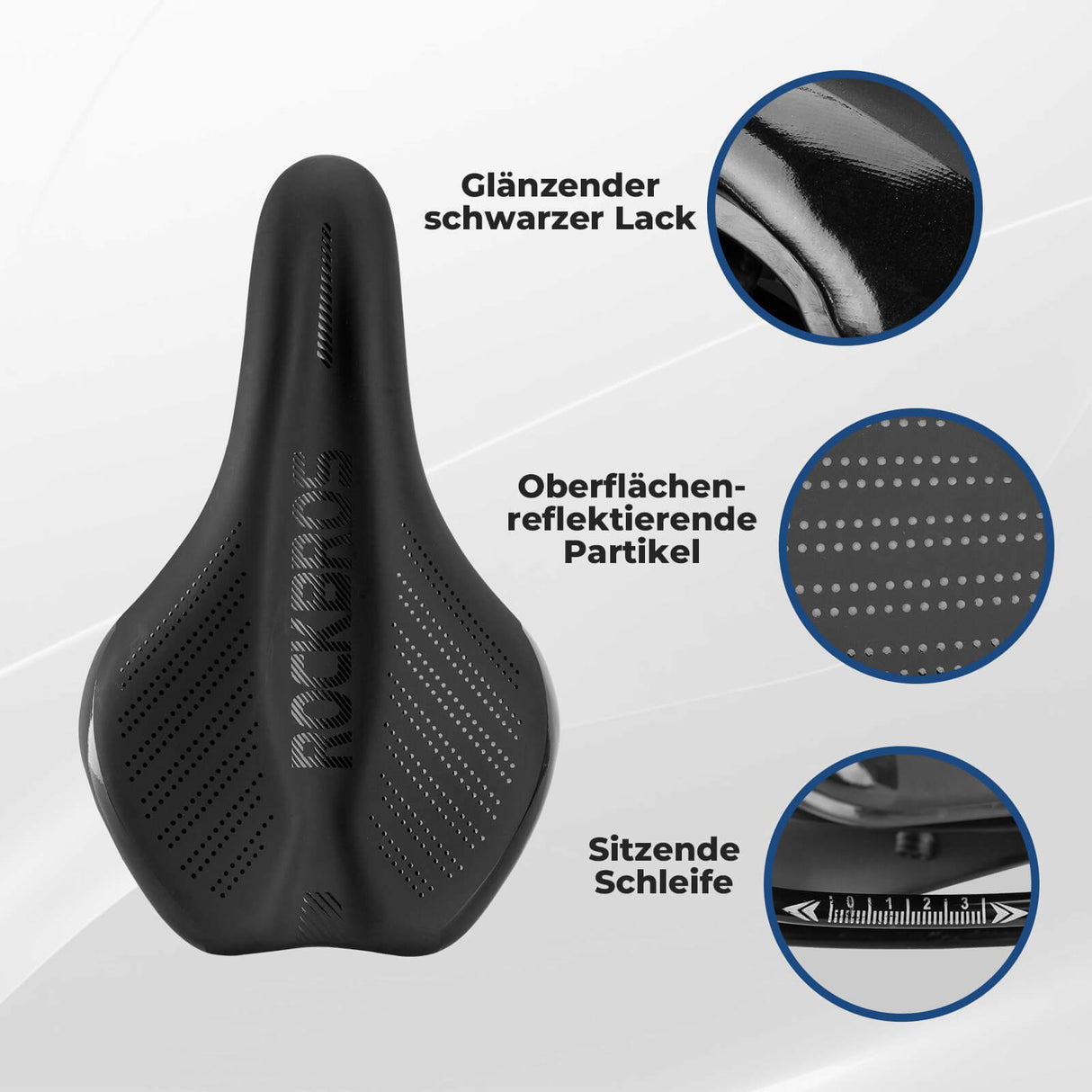 ROCKBROS Fahrradsattel Komfortabel Gel mit überzug & Schraubenschlüssel