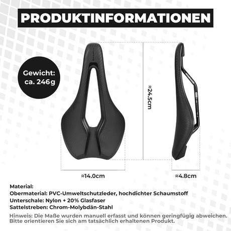 ROCKBROS Fahrradsattel Wasserdicht bereit für Rücklichtmontage HerrenDamen
