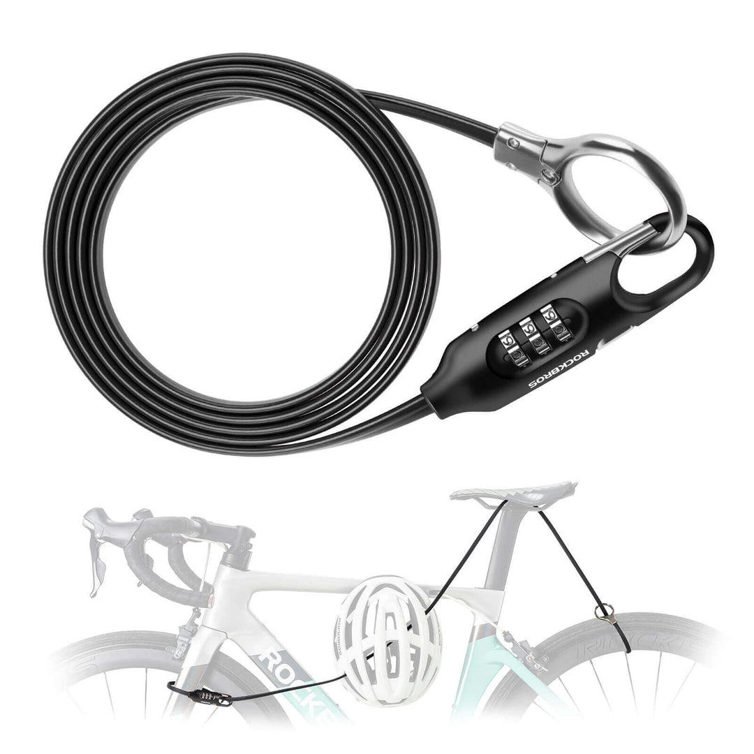 ROCKBROS Fahrradschloss Kabelschloss Zahlencode Anti-Diebstahl 150cm –  ROCKBROS-DE