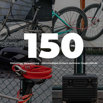 fahrradschloss 150 cm ROCKBROS Bicycle Lock Cable Lock Number Code Anti-Theft 150cm – ROCKBROS-DE