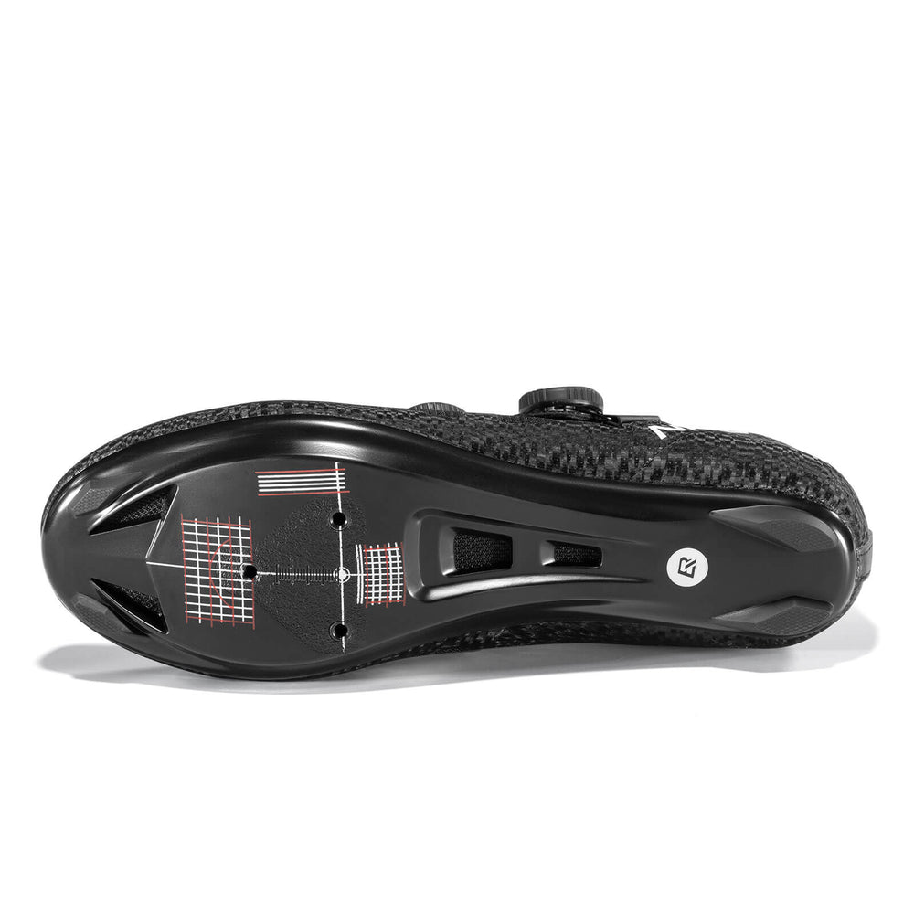 ROCKBROS Fahrradschuhe – SPD-SL & Look KEO kompatibel Drehverschluss & ergonomisch-Schwarz