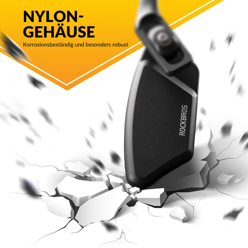 ROCKBROS Fahrradspiegel Rückspiegel HD Edelstahl Spiegel 360 ° Verstellbarer für Lenker 21-26mm für Mountainbike, Rennräder