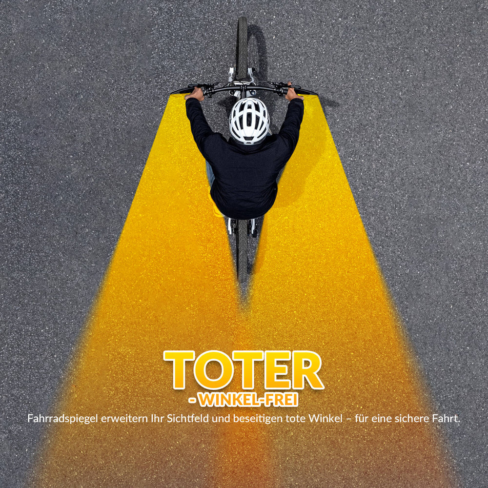 ROCKBROS Fahrradspiegel Rückspiegel HD Edelstahl Spiegel 360 ° Verstellbarer für Lenker 21-26mm für Mountainbike, Rennräder