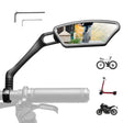 ROCKBROS Fahrradspiegel Rückspiegel HD Edelstahl Spiegel 360 ° Verstellbarer für Lenker 21-26mm für Mountainbike, Rennräder