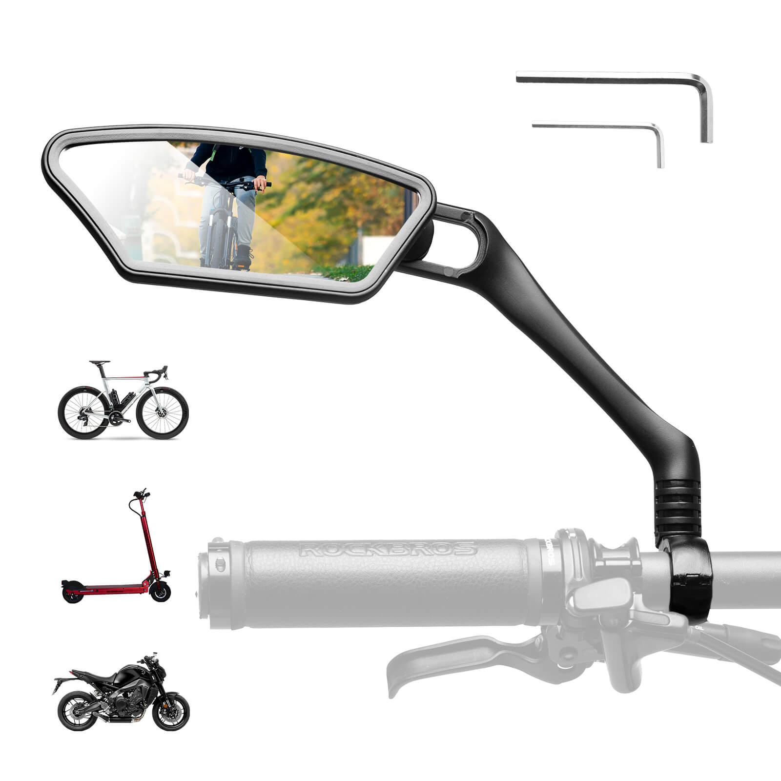 Fahrradspiegel Rückspiegel 360 ° Verstellbarer für Lenker 21-26mm – ROCKBROS-DE