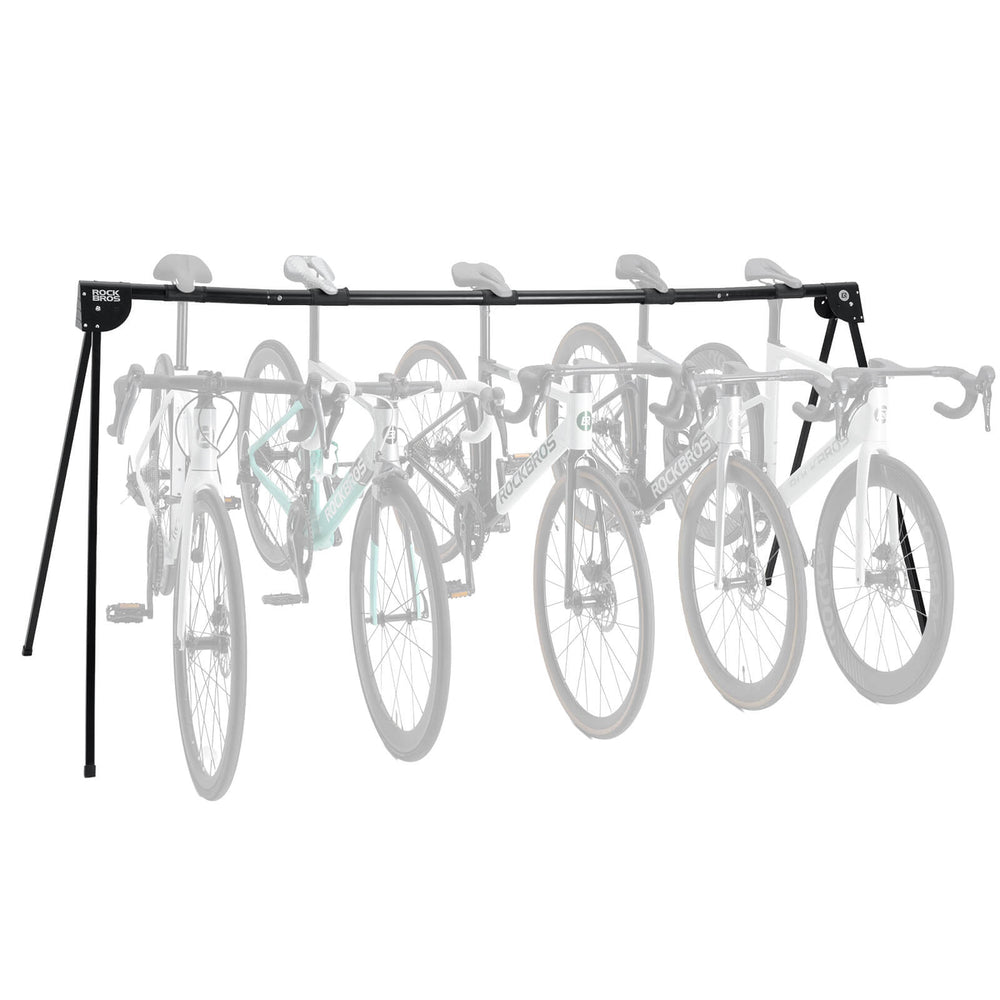 ROCKBROS Fahrradständer Aufhängebügel Faltbar Rostfrei Tragfähig bis 80-120 kg-Fünf-Fahrräder-Version