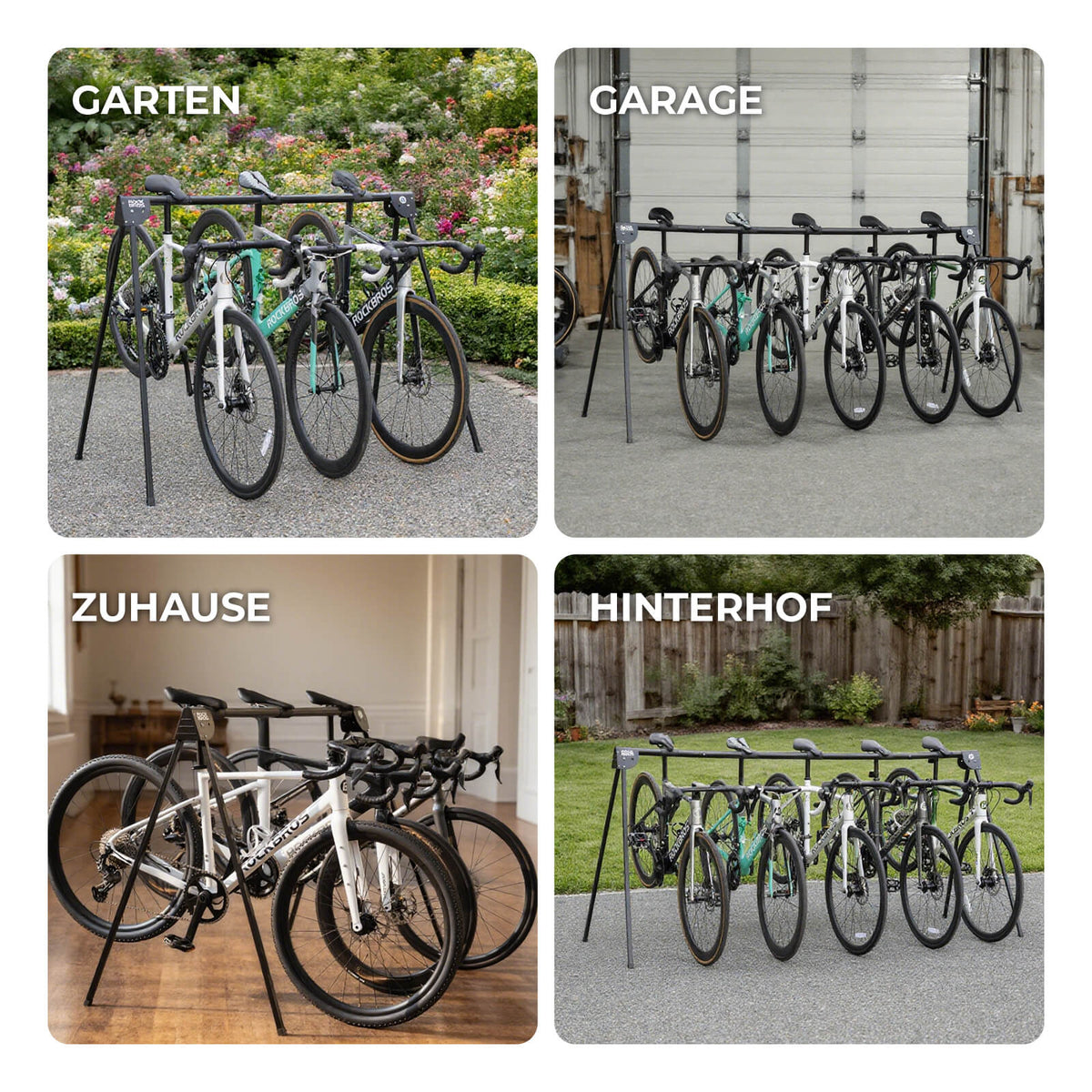 Platzsparender Fahrradstnder Wohnung Mountain Bike Fahrradstnder -  Stabiler Bodenmontage Stnder Fr Indoor & Outdoor