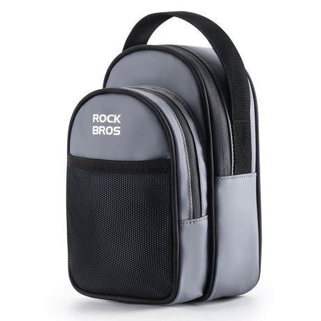 ROCKBROS Fahrradtasche Lenkertasche für Klapprad 1,8L Schichtspeicher-Grau