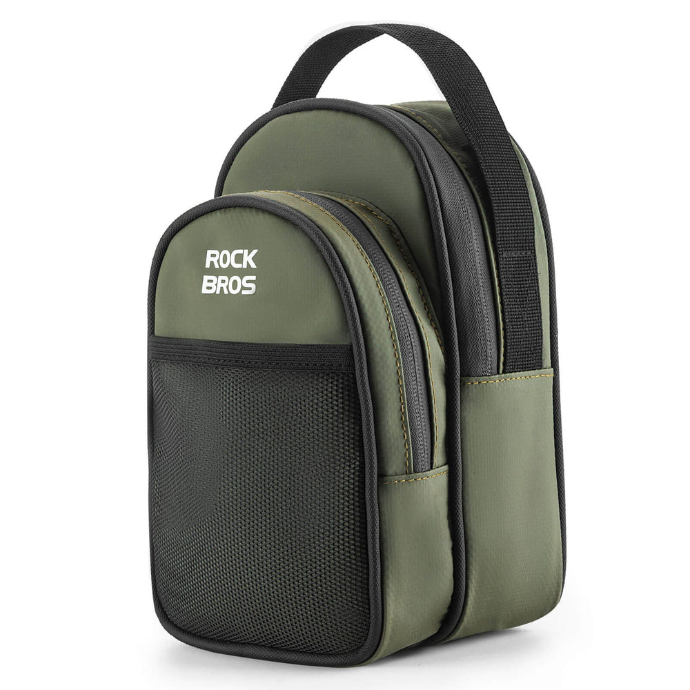 ROCKBROS Fahrradtasche Lenkertasche für Klapprad 1,8L Schichtspeicher-Grün