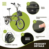 ROCKBROS Fahrradtasche Lenkertasche für Klapprad 1,8L Schichtspeicher