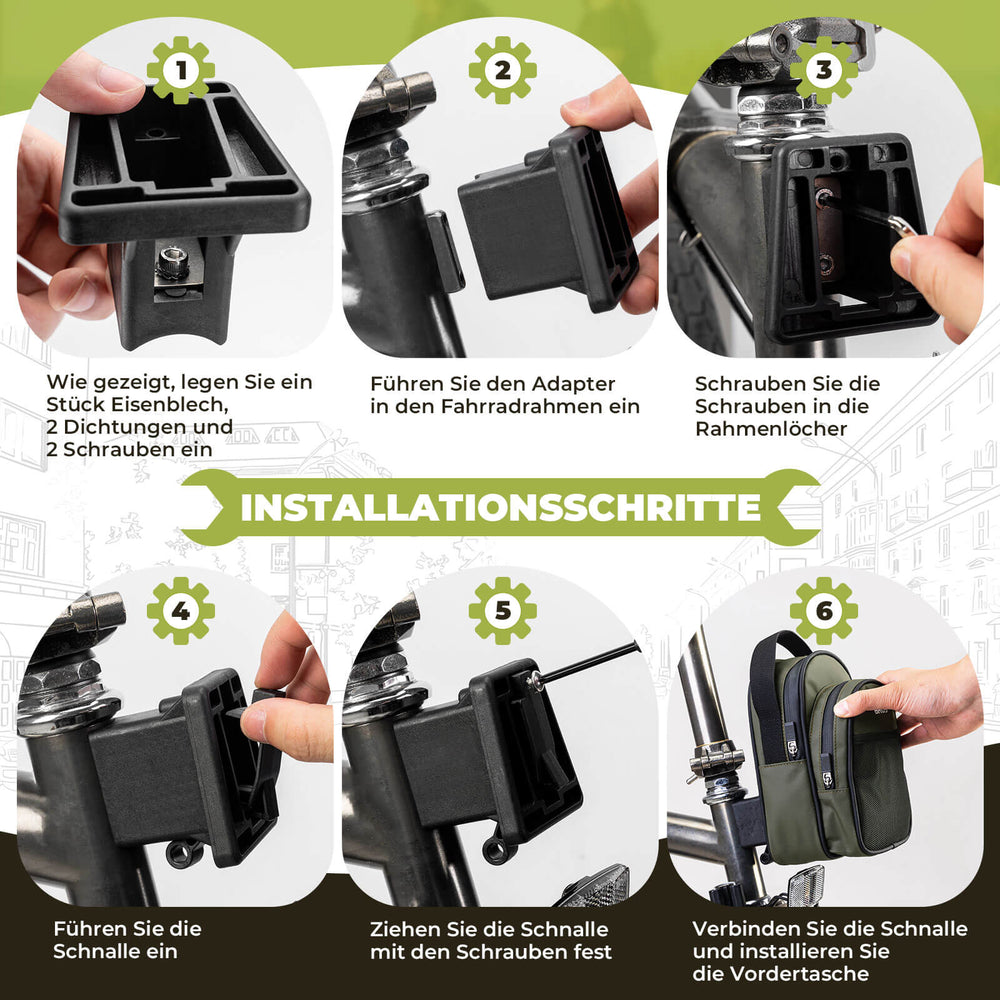 ROCKBROS Fahrradtasche Lenkertasche für Klapprad 1,8L Schichtspeicher