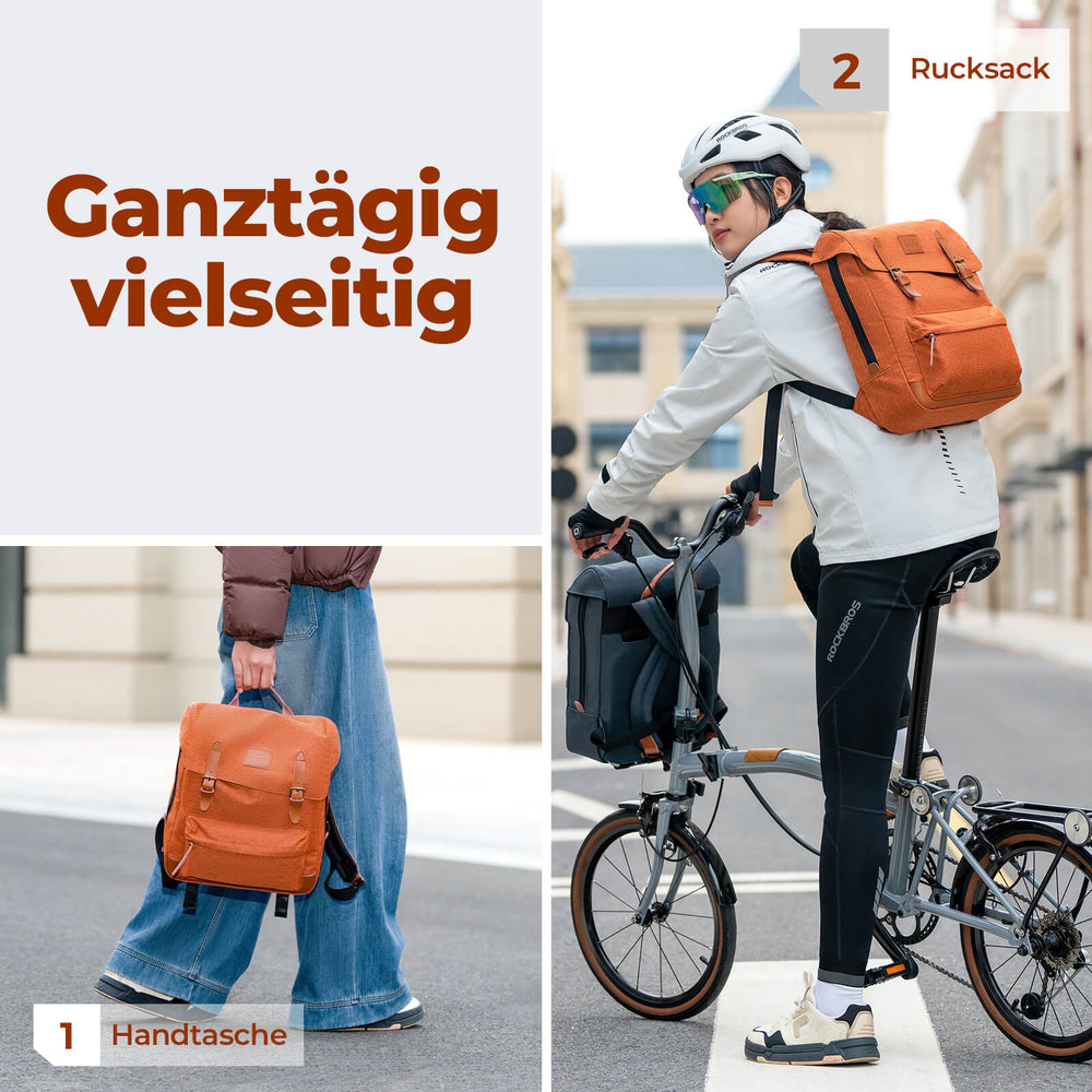 ROCKBROS Fahrradtasche Multifunktionale Lenkertasche für Brompton 7.7L+0.6L