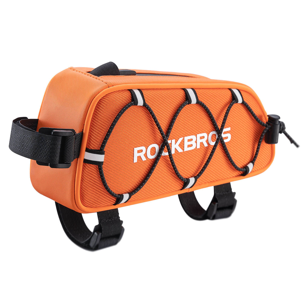 ROCKBROS Fahrradtasche Oberrohrtasche 1 L Vollständig Reflektierend Schwarz Silbrig - Orange