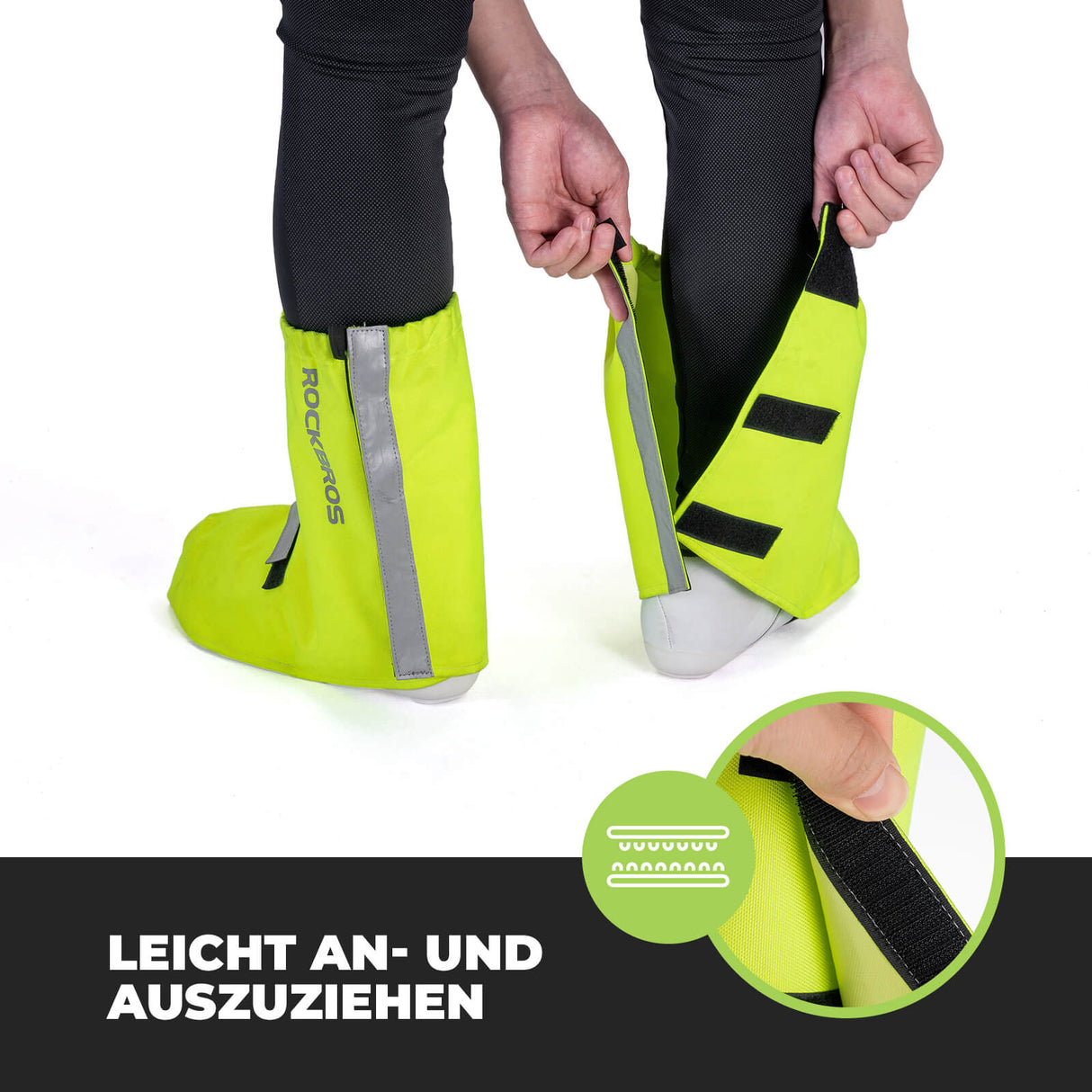 ROCKBROS Fahrradüberschuhe Reflektierend mit Klettverschluss