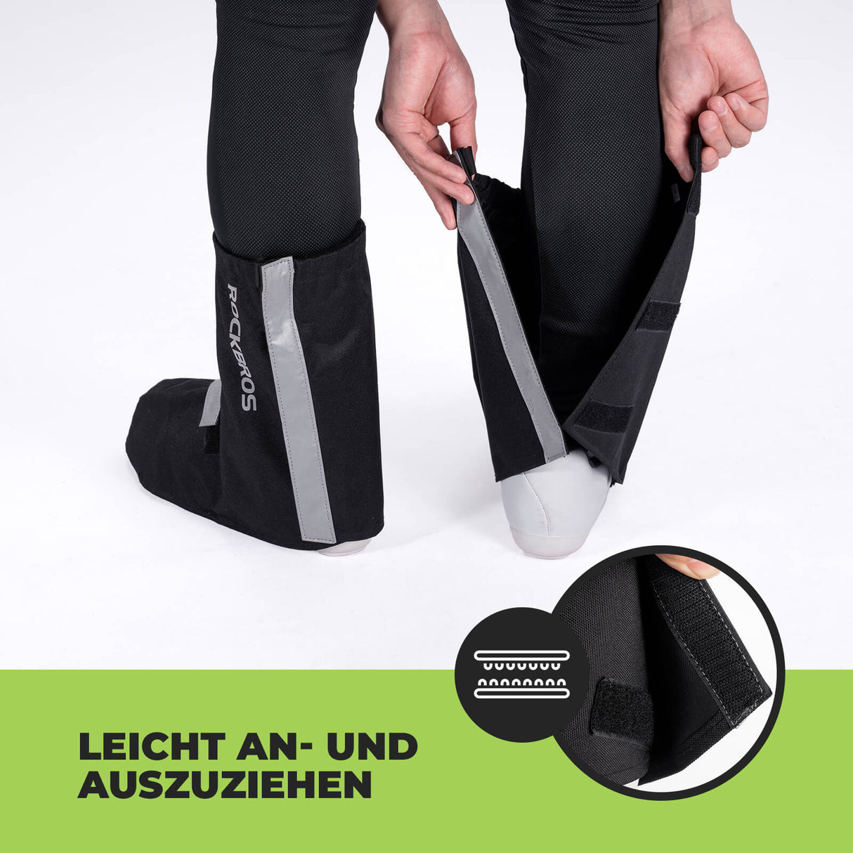 ROCKBROS Fahrradüberschuhe Reflektierend mit Klettverschluss