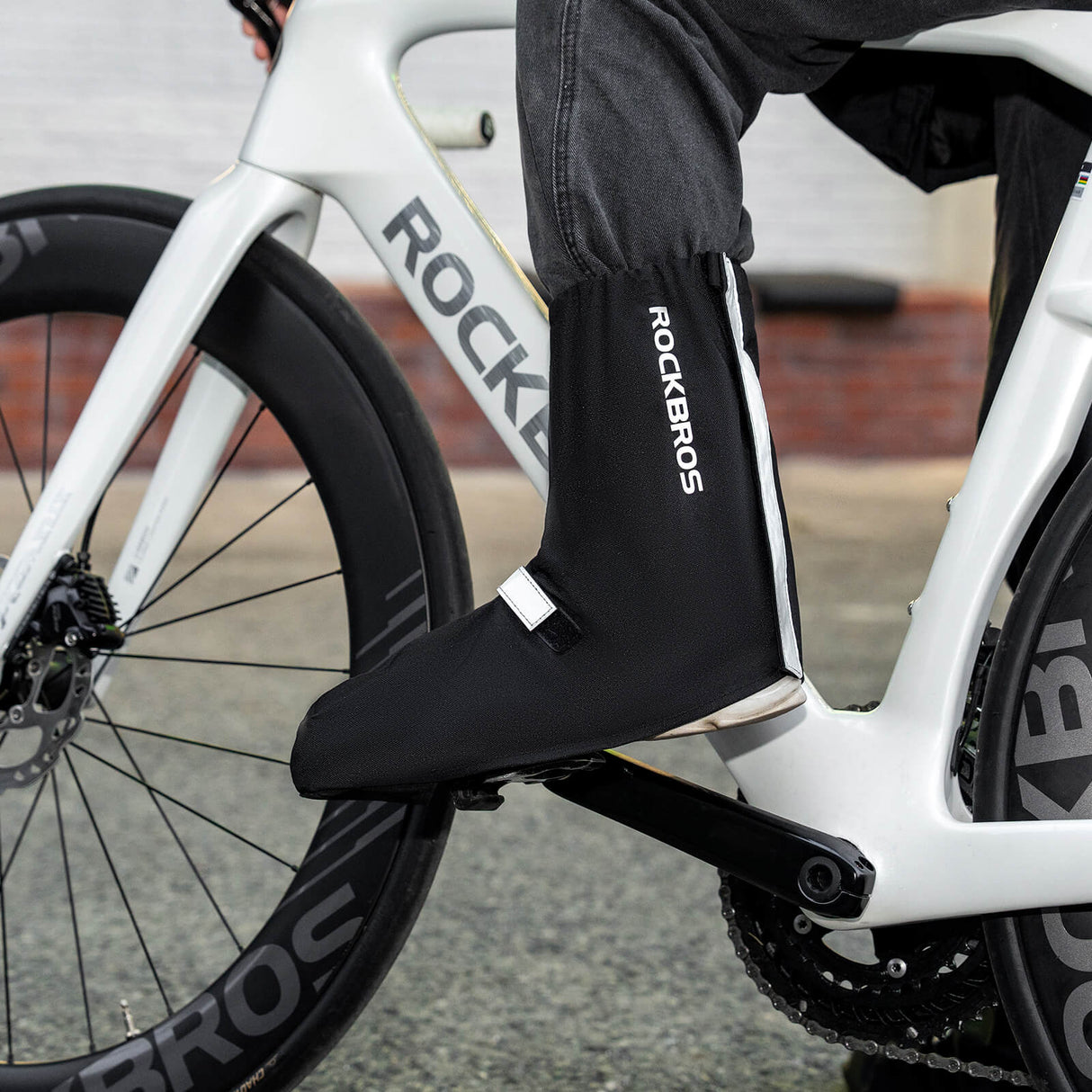 ROCKBROS Fahrradüberschuhe Reflektierend mit Klettverschluss