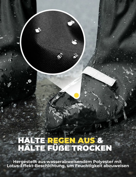 Fahrradüberschuhe – Reflektierend, Wasserdicht & mit Klettverschluss