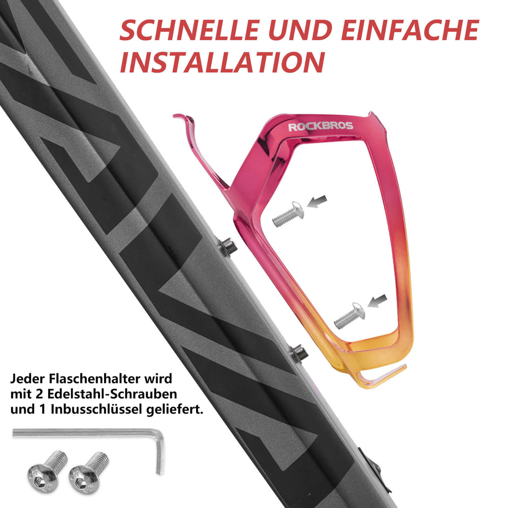 ROCKBROS_Flaschenhalter_Fahrrad_Getrankehalter_Leichtgewicht_30g-Rot_Gold_4