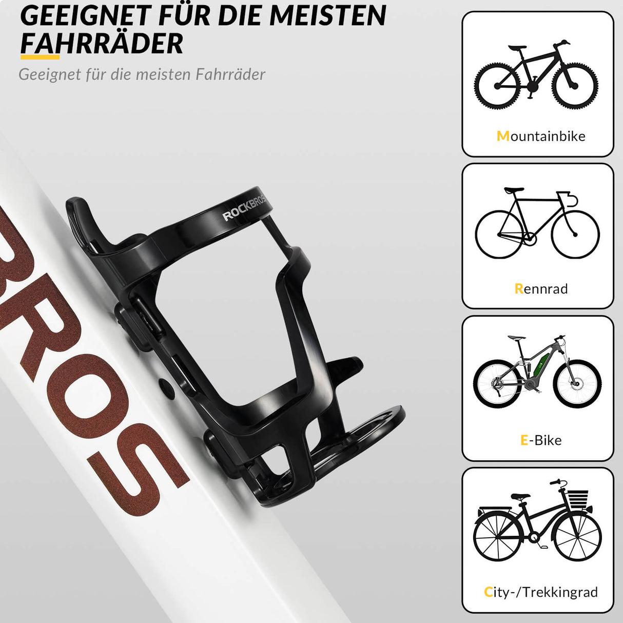 ROCKBROS Flaschenhalter Fahrradzubehör Fahrrad Leicht Getränkehalter Stabil - ROCKBROS-EU